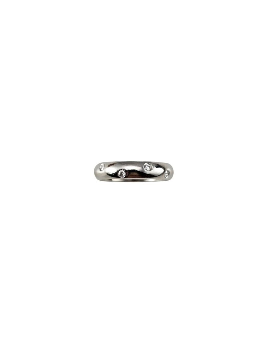 Tiffany & Co. Etoile Platinum and Diamond Band Ring Size 6.25 #25403 - Picture 2 of 9